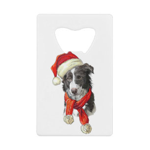 Christmas Border Collie dog