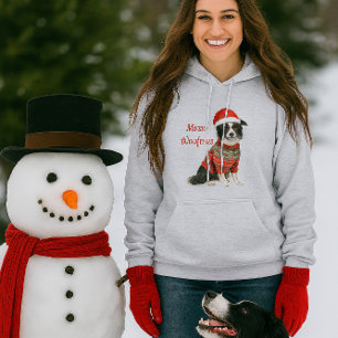 Christmas Border Collie  Dog Lover  Hoodie
