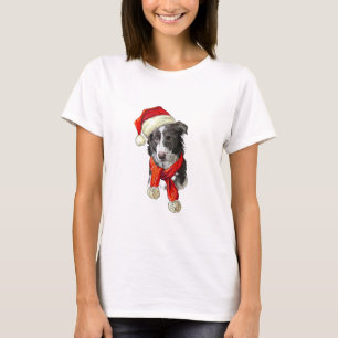 Christmas Border Collie dog T-Shirt