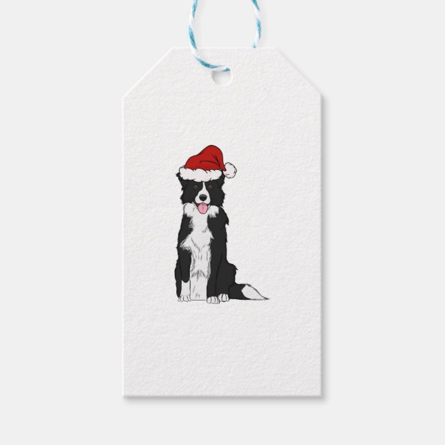 Christmas Border Collie   Gift Tags (Front)