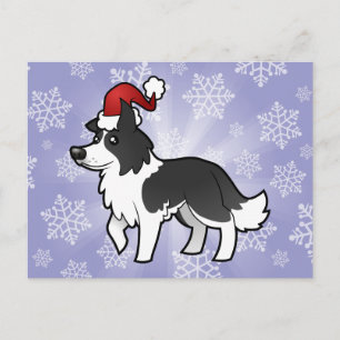 Christmas Border Collie Holiday Postcard