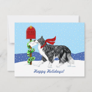Christmas Border Collie Mail Invitation