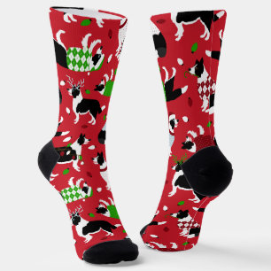 Christmas Border Collie Socks