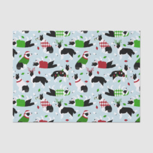 Christmas Border Collie Tissue Paper