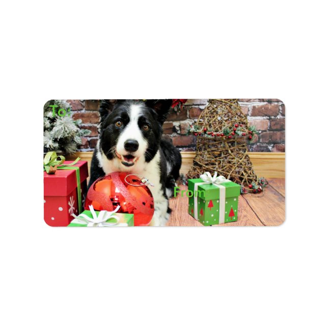 Christmas - Border Collie - Yaeger Label (Front)