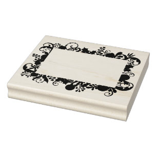 Christmas Border Frame DIY Journalling Scrapbookin Rubber Stamp