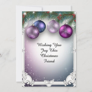 Christmas Border 🎄✨ Gold Ornaments Elegant Card
