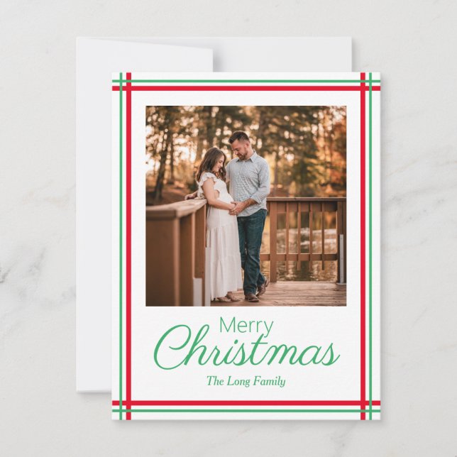 Christmas Border Holiday Card (Front)