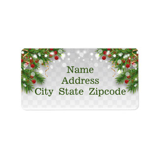 Christmas Border Label