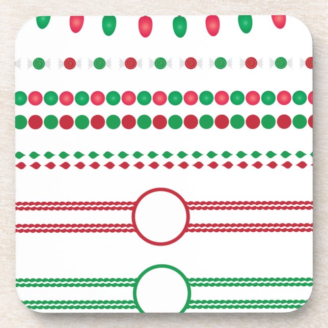 christmas borders frames holiday coaster (Front)