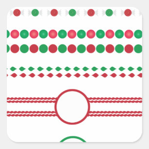 christmas borders frames holiday square sticker