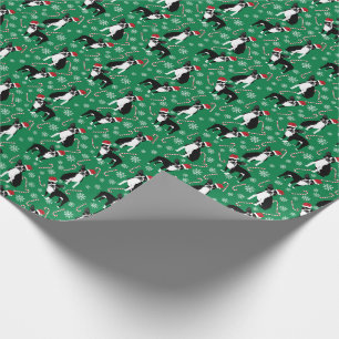 Christmas Boston Terrier Candy Cane Wrapping Paper