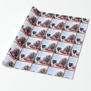 Christmas  boston terrier gift wrapping paper