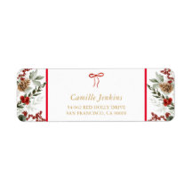 Christmas Botanical Baby Shower Address
