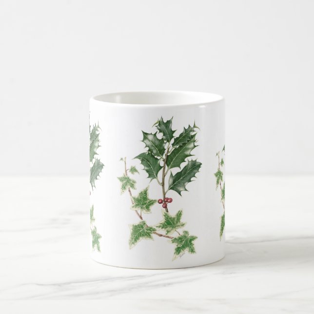 Christmas Botanical Holly & Ivy Mug (Center)
