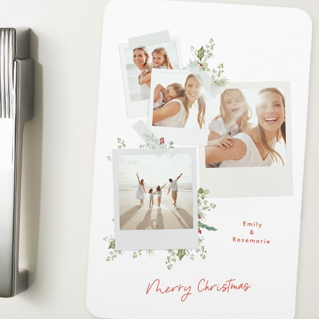 Christmas Botanical Retro Photo Album Holiday Magnet (Creator Uploaded)