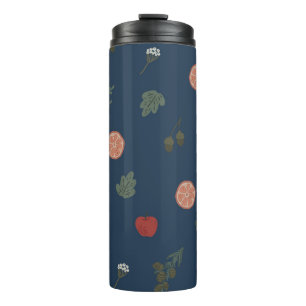 Christmas botanical seamless vintage beautiful pat thermal tumbler