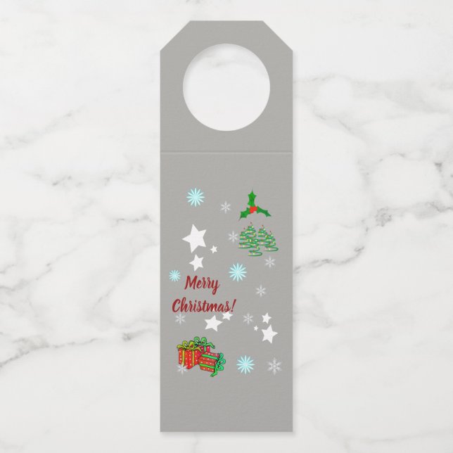 Christmas Bottle Hanger Tag (Front)