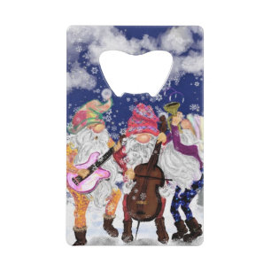 Christmas Bottle Opener Gnome Music Band