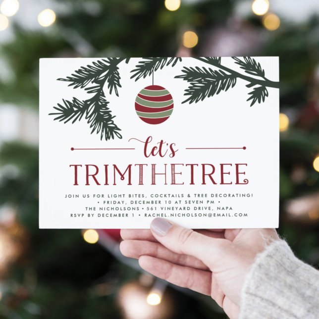 Christmas Boughs | Tree Trimming Party Invitation (Creator Uploaded)
