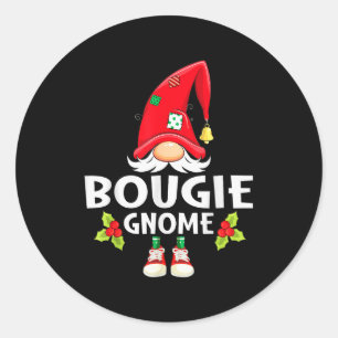 Christmas Bougie Gnome X-mas Family Matching  Classic Round Sticker