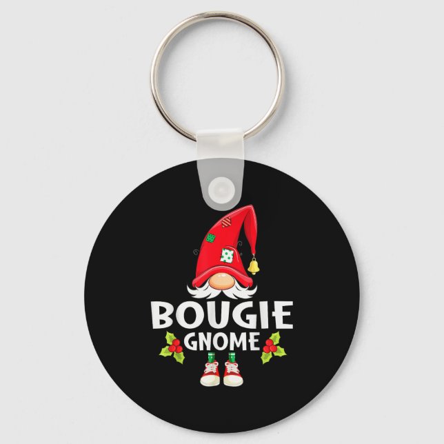 Christmas Bougie Gnome X-mas Family Matching  Key Ring (Front)