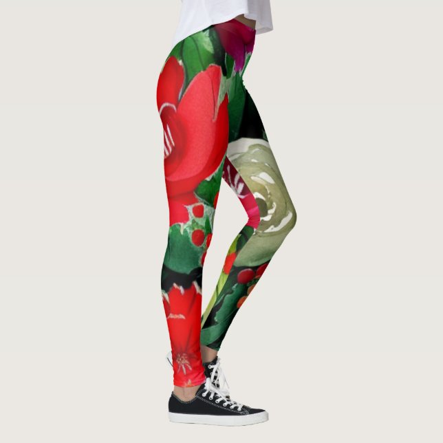 Christmas Bouquet Leggings (Right)
