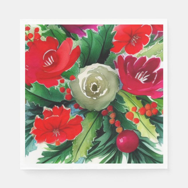 Christmas Bouquet Napkin (Front)