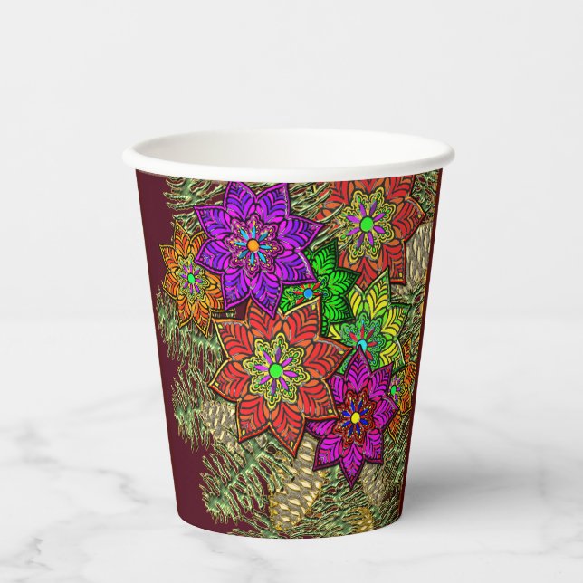 Christmas Bouquet  Paper Cups (Front)