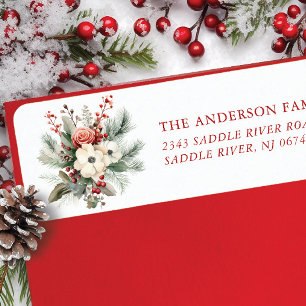 Christmas Bouquet Return Address Return Address Label