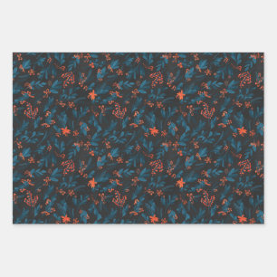 Christmas bouquet wrapping paper sheet