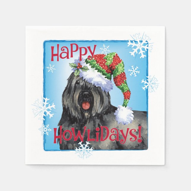 Christmas Bouvier Napkin (Front)