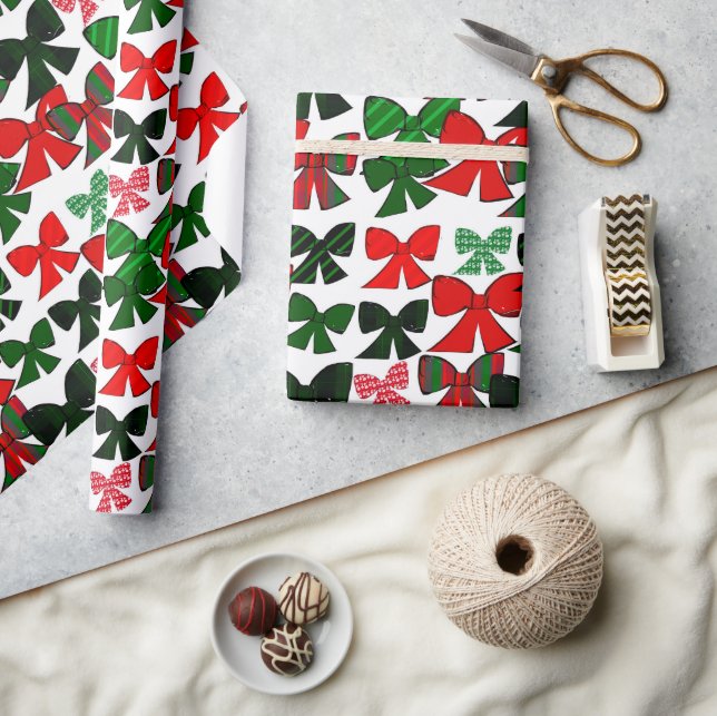 Christmas bow Christmas wrapping paper (Crafts)