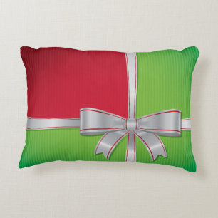 Christmas bow decorative cushion