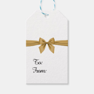 Christmas bow gift tags