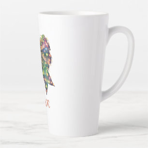 Christmas bow latte mug