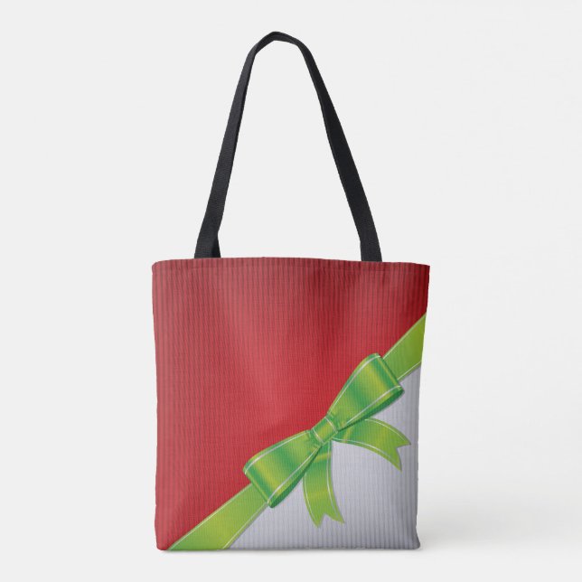 Christmas bow tote bag (Back)
