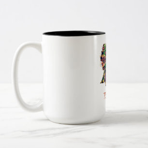 Christmas bow Two-Tone coffee mug