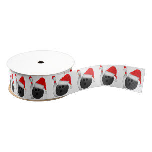 Christmas Bowling Ball and Pin Grosgrain Ribbon
