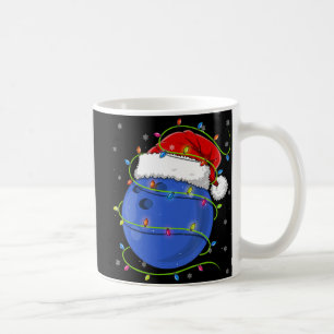 Christmas Bowling Ball Santa Hat Matching Family P Coffee Mug