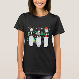 Christmas Bowling Funny Xmas Sports Bowler Men Wom T-Shirt