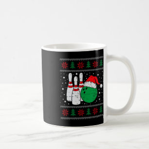 Christmas Bowling Hat Santa Bowler Ugly Xmas Men W Coffee Mug