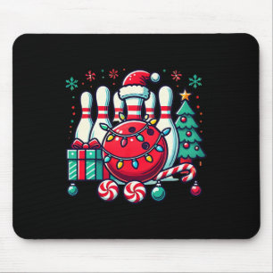 Christmas Bowling Pins Reindeer Xmas Bowler Men Wo Mouse Pad