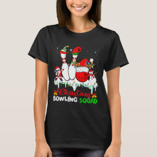 Christmas Bowling Squad Dabbing Santa Elf Bowling  T-Shirt