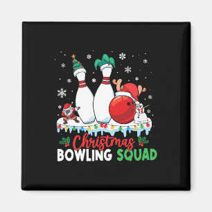 Christmas Bowling Squad Dabbing Santa Funny Christ Magnet