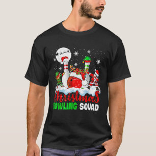Christmas Bowling Squad Santa Elf Dabbing Bowling  T-Shirt