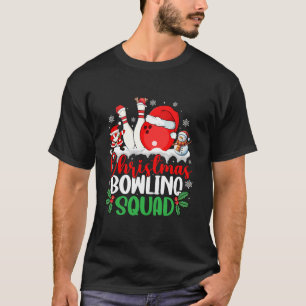 Christmas Bowling Squad Xmas Lights Santa Bowling T-Shirt