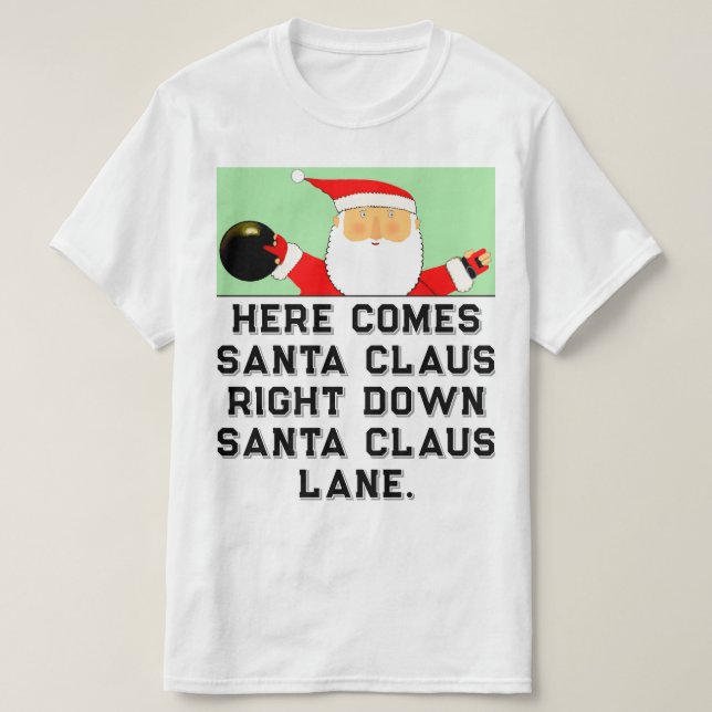 Christmas Bowling T-Shirt (Design Front)