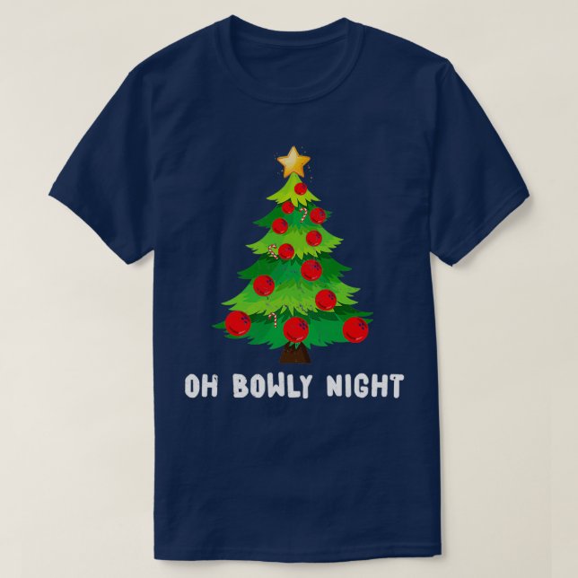 Christmas Bowling Xmas Tree Sport T T-Shirt (Design Front)