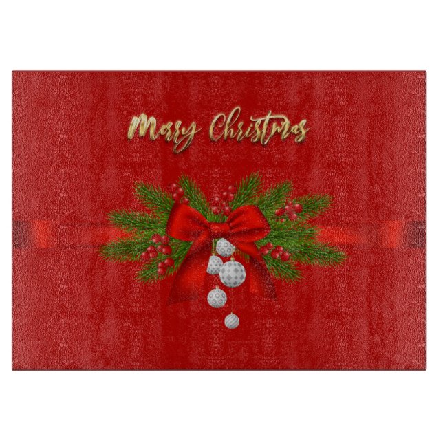 Christmas Bows and Garland Cutting Board (Front)